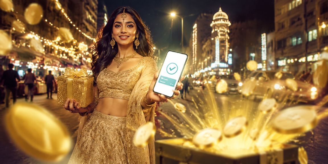 Mobile payment transaction in an Indian city street